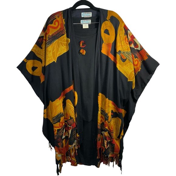 Southwest Indian Foundation 3 Piece Set Women 1X Native American Lagenlook Artsy - Picture 1 of 16
